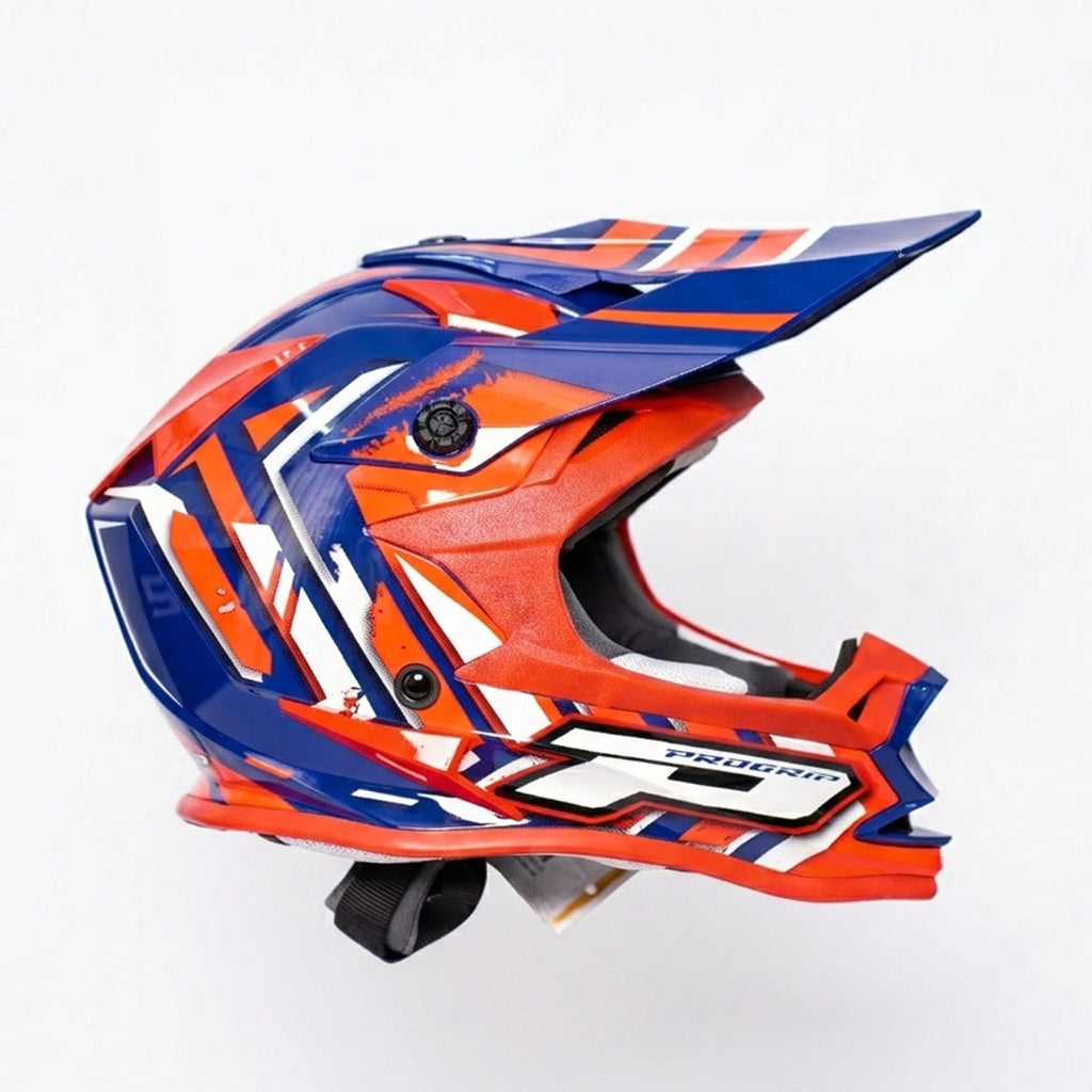 Kids/Youth Dirt Bike Motocross Lightweight Off Road Safety Helmet Red & Blue - 836608