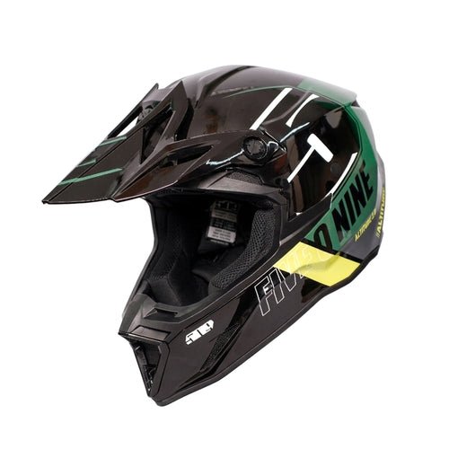 Five 0 Nine Kids/Youth Motocross Dirt Bike Helmet Black Green – 836609