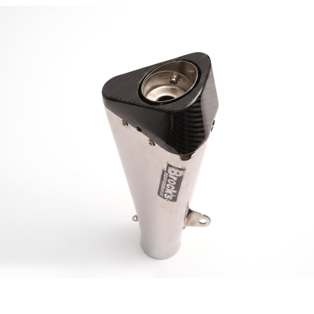 Brocks Penta Full High Performance Motorcycle Exhaust System Silver Carbon_4