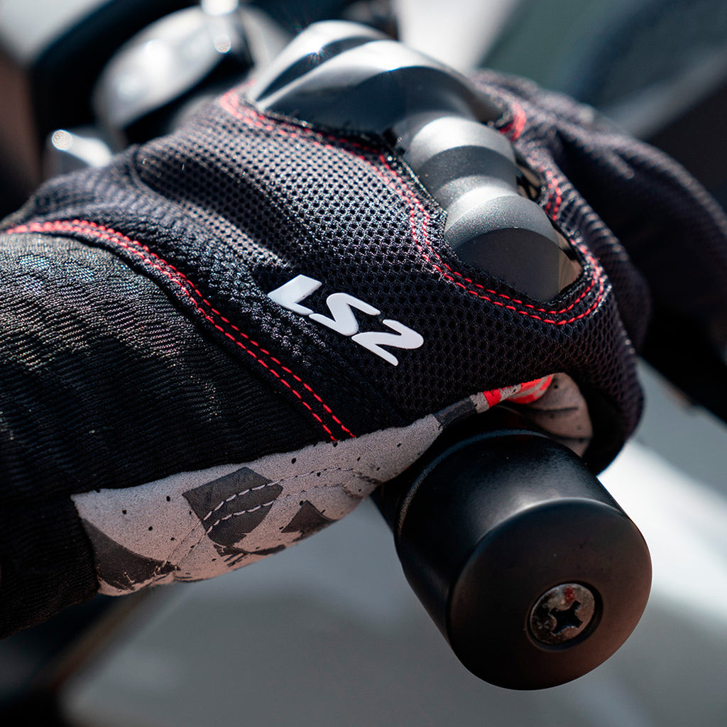 LS2 Chaki Gloves – Ventilated Goatskin Leather Motorcycle Gloves_4