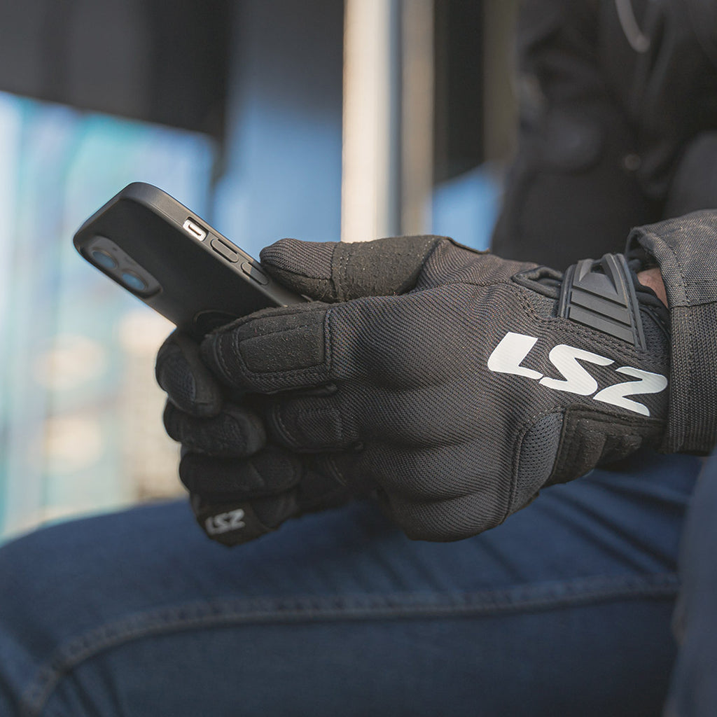 LS2 Silva Mesh Motorcycle  Breathable TPU Knuckle, Touchscreen Gloves_4
