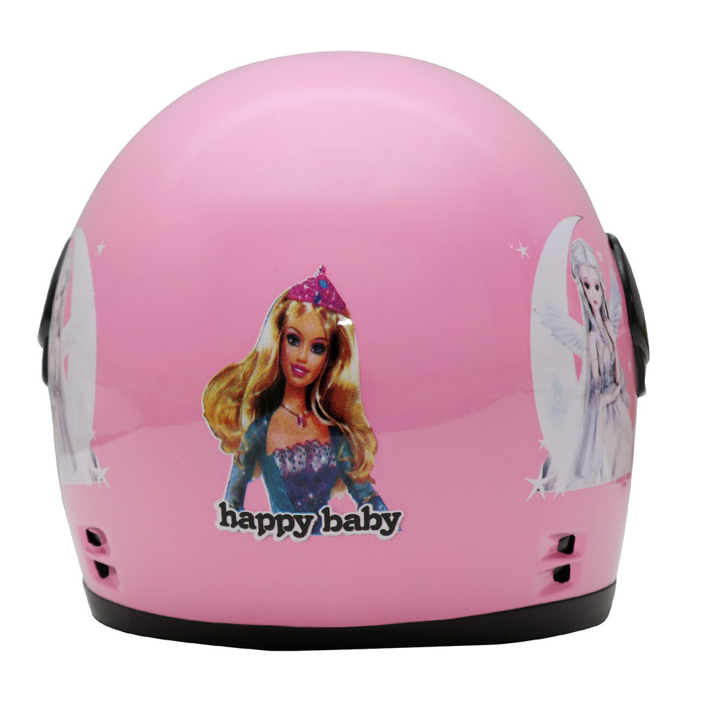 Children's Full Face Motorcycle Helmet, Pink Barbie Design Kids UAE
