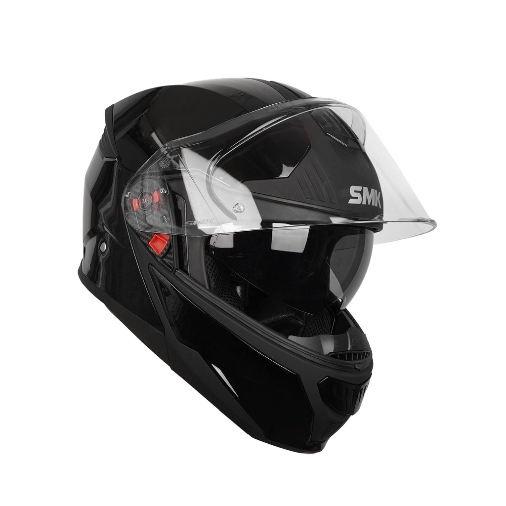 Buy SMK Gullwing Solid Flip-Up Helmet Black GL 200 Modular Helmet