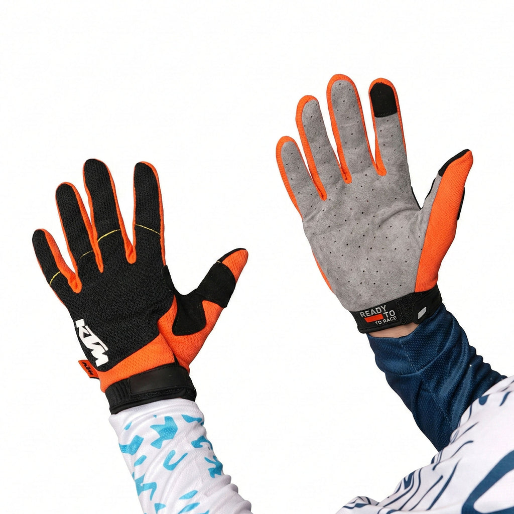 KTM Orange Off Road Motorcycle Pounce Gloves Touchscreen BMX MX Riding - 200205