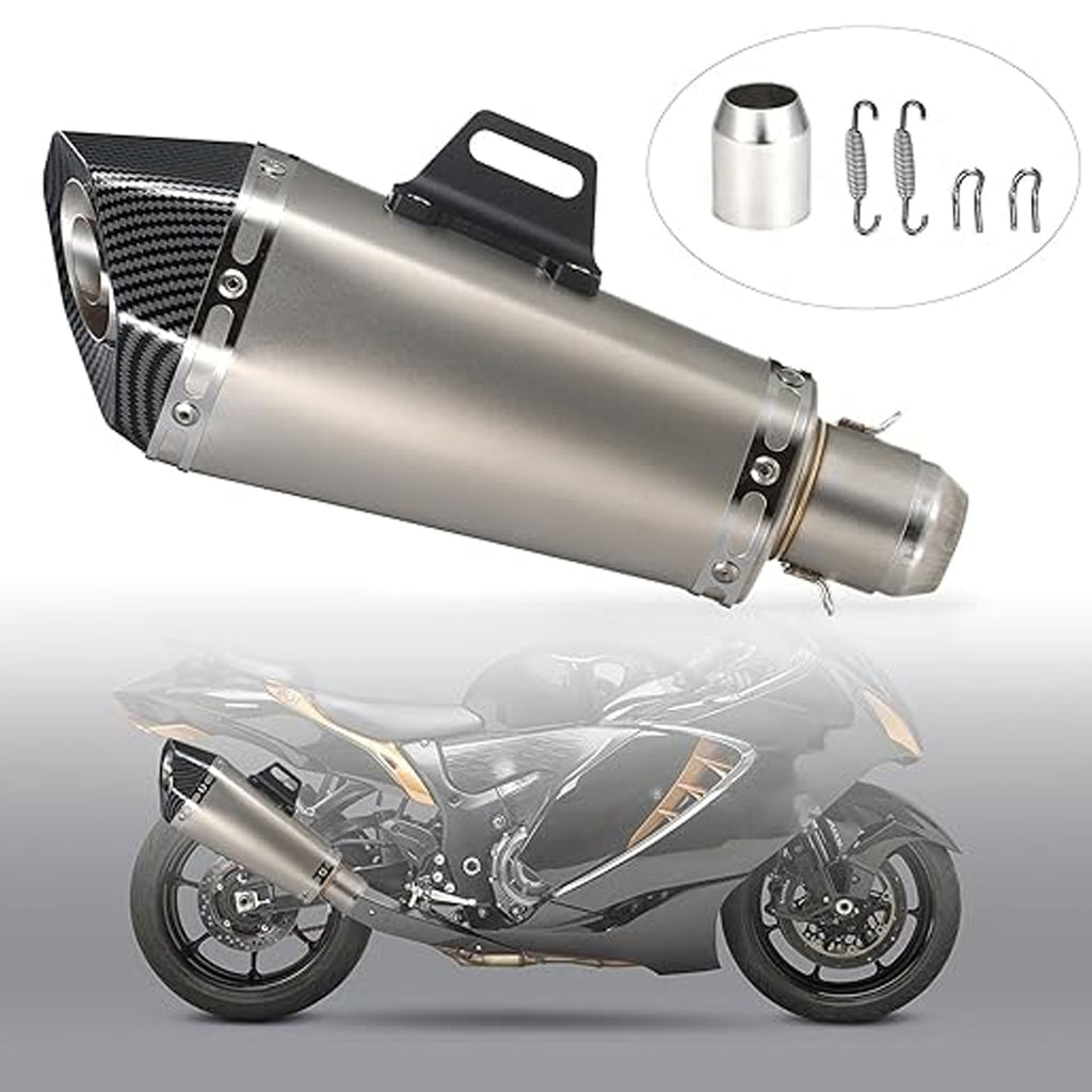 YOSHIMURA X01 Silver Carbon Motorcycle Exhaust Performance Slip On_5