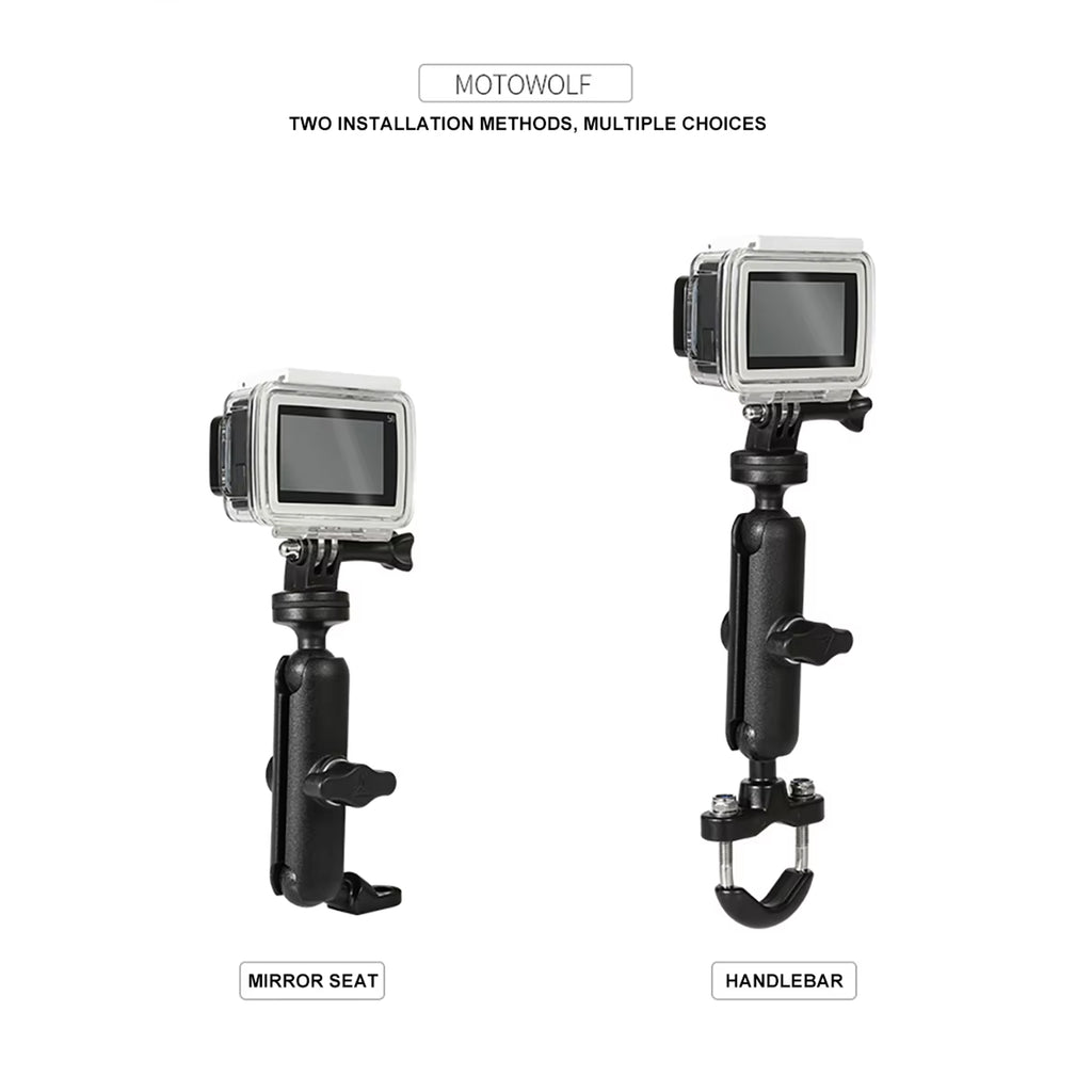 MOTOWOLF MDL3519 Motorcycle 360° Adjustable Camera Bracket_5