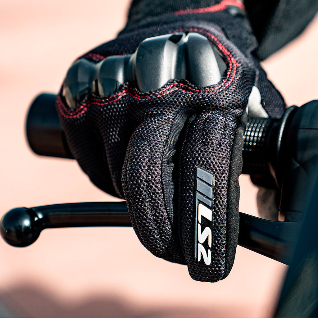 LS2 Chaki Gloves – Ventilated Goatskin Leather Motorcycle Gloves_5