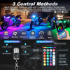 16 PCS Motorcycle RGB LED Light Kit APP/RF Remote_3
