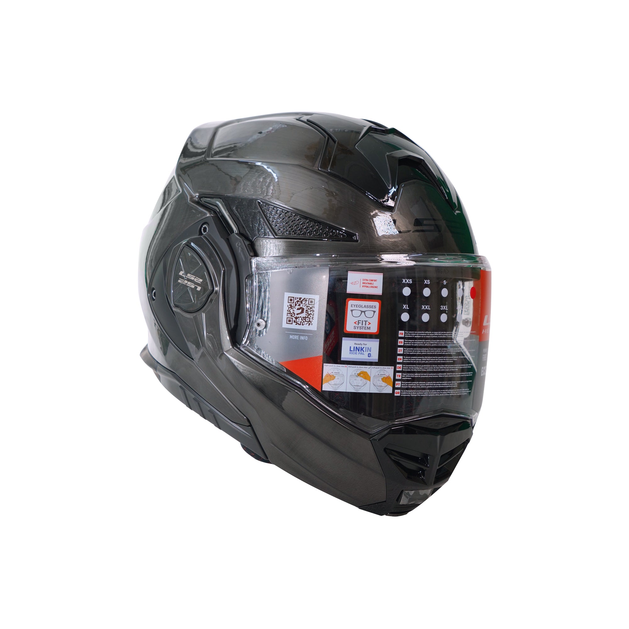 LS2 FF901 ADVANT X JEANS MOTORCYCLE MODULAR HELMET BLACK - 609273