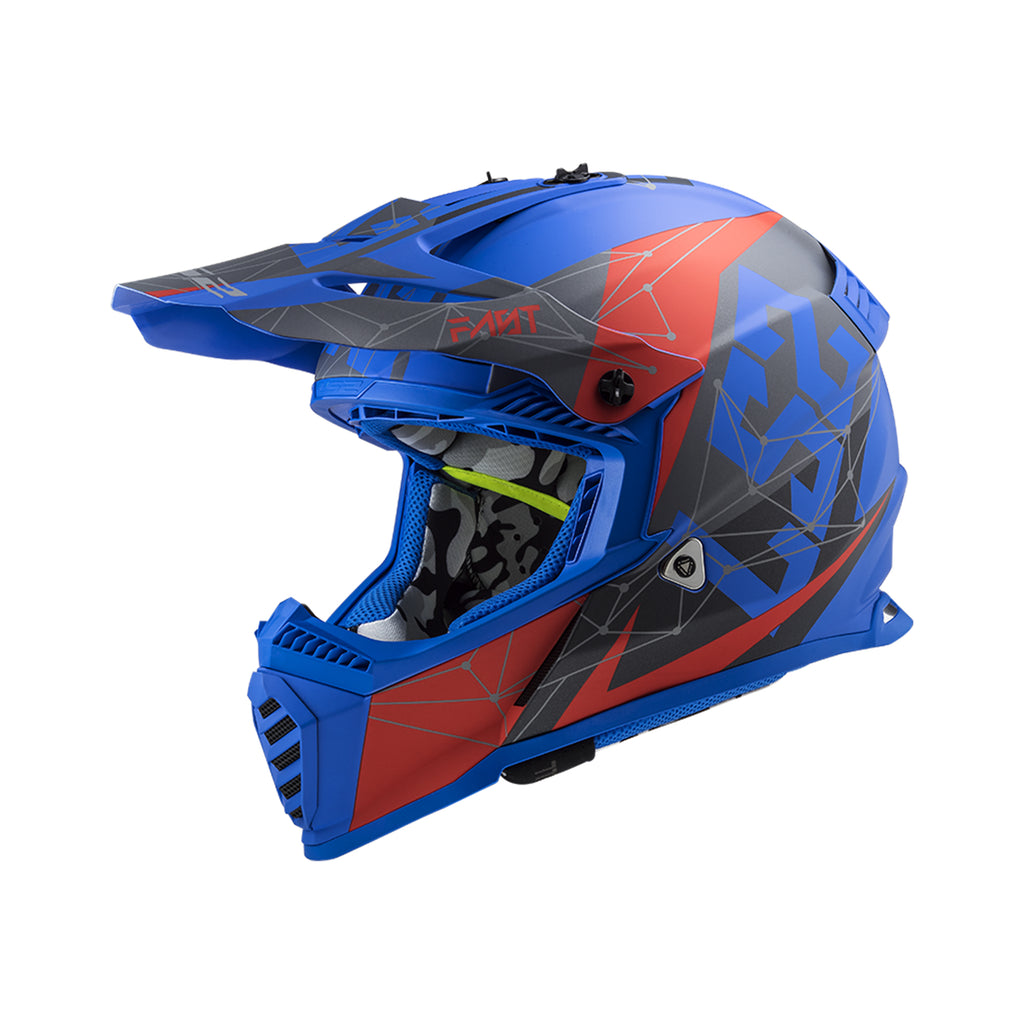 LS2 Premium Offroad Helmet MX437 Fast Evo Alpha Matte Blue - 609284_1