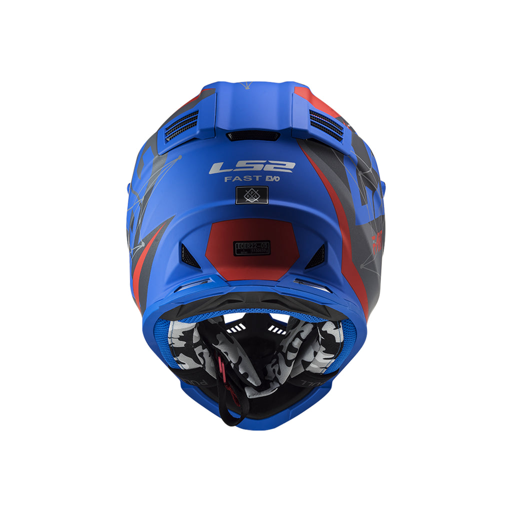 LS2 Premium Offroad Helmet MX437 Fast Evo Alpha Matte Blue - 609284_3