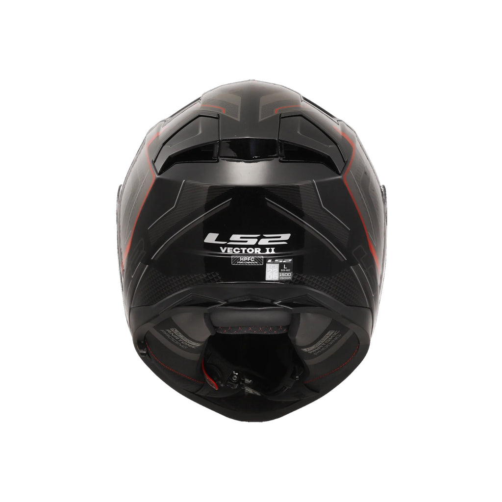 LS2 Helmet FF811 Vector II Alizer Sport Touring Motorcycle Helmet Black Red - 609291_5