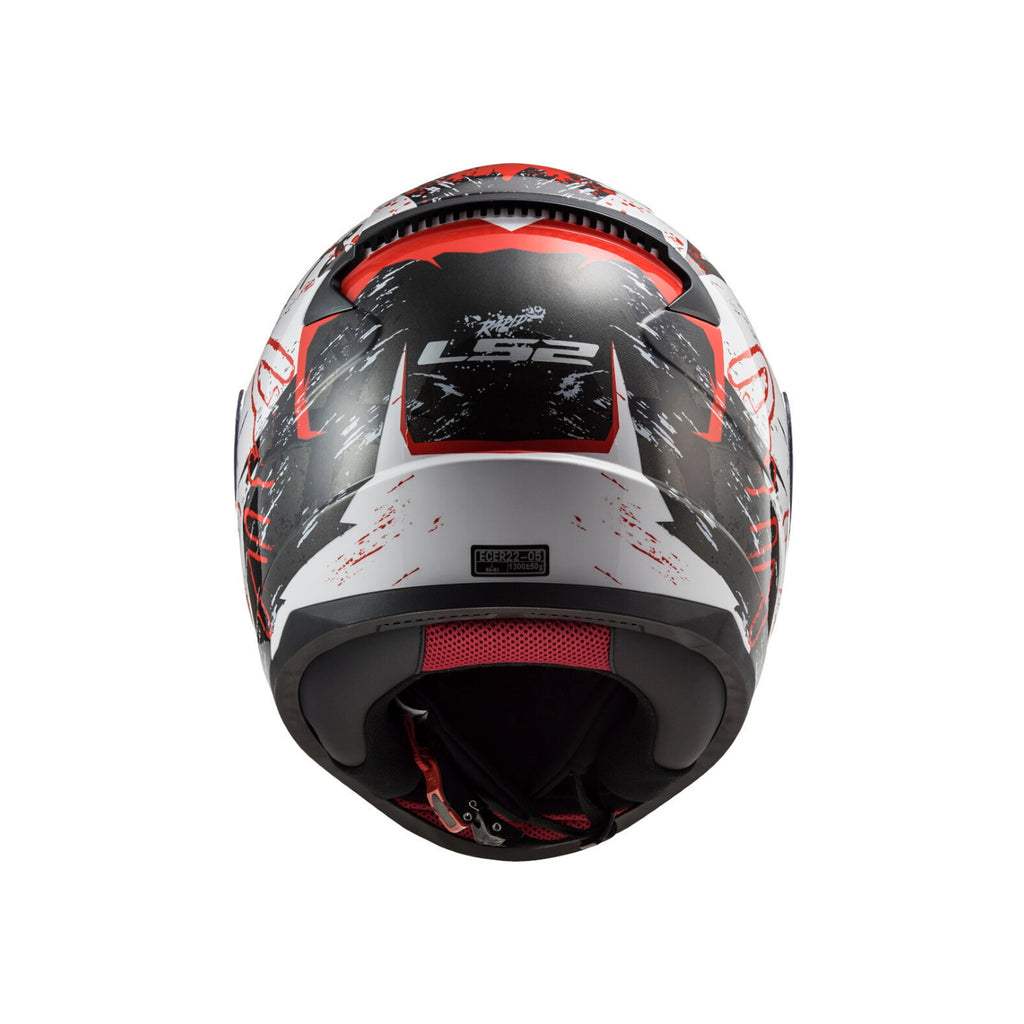 LS2 Helmet FF353 Motorcycle Helmet Rapid Naughty White Red - 609292_4