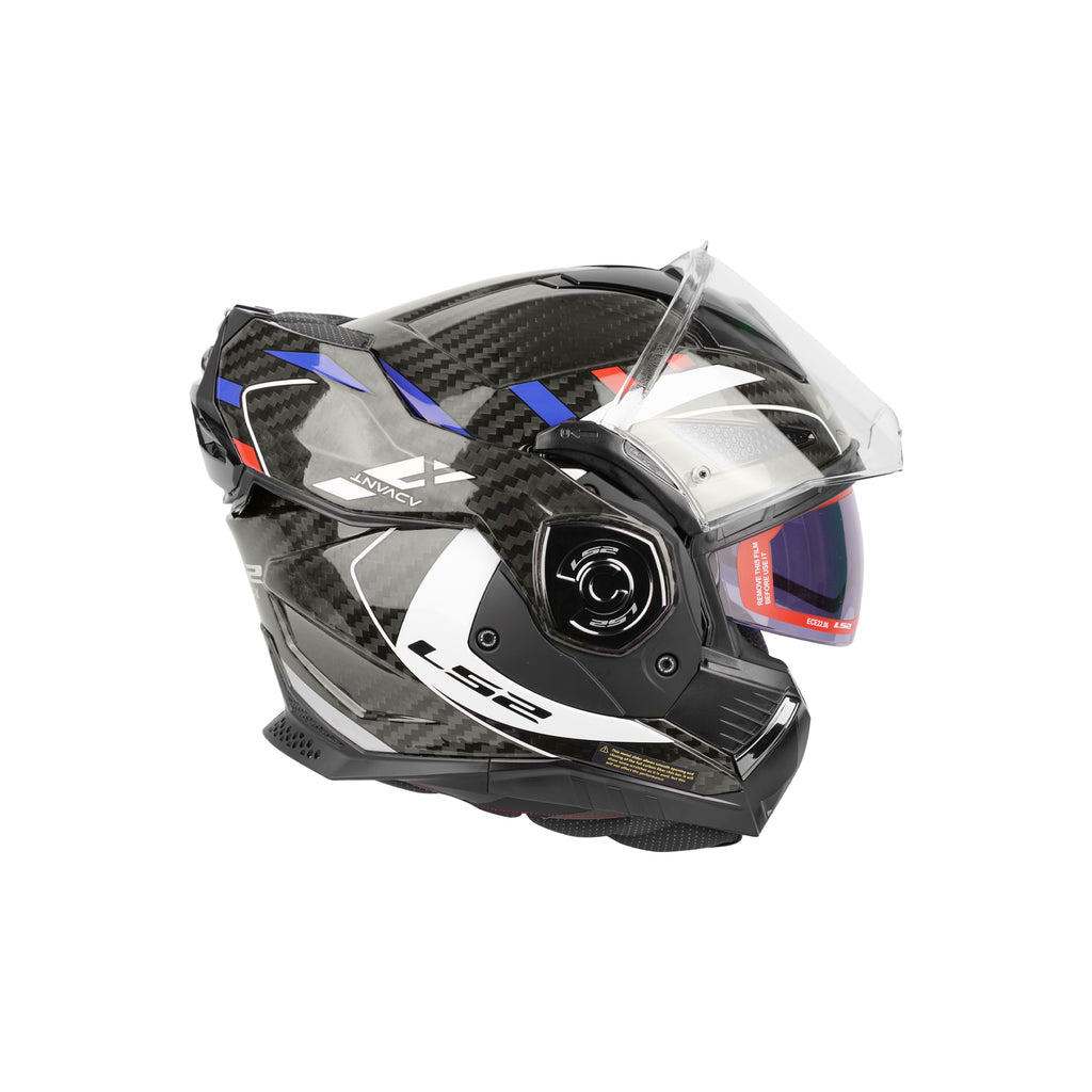 LS2 FF901 Advant X Carbon Convertible Helmet Gloss White Blue 06 - 609302_3