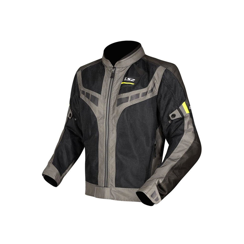 LS2 Garda Air Lightweight Summer Motorcycle Jacket MJ158 Black/Brown - 609307_1