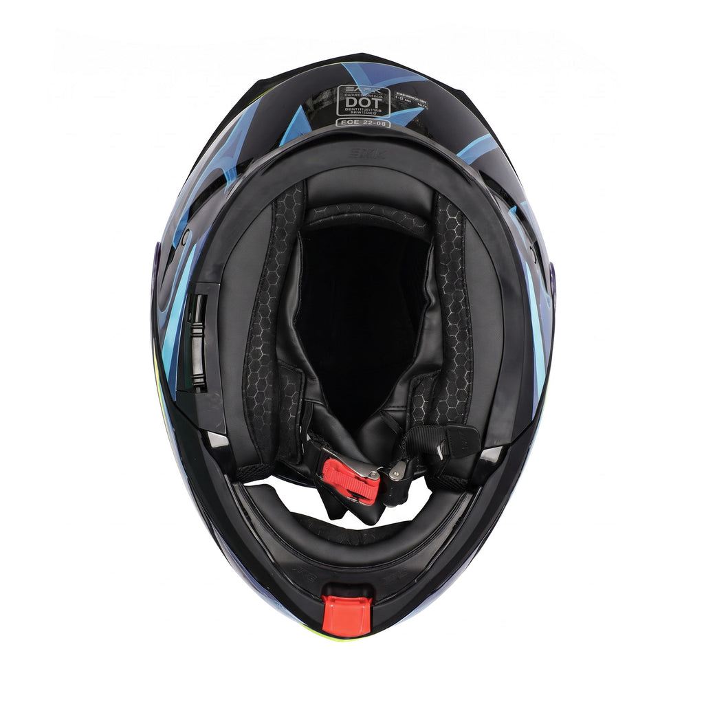 SMK Gullwing Venture GL254 Flip Up Modular Full Face Motorcycle Helmet_7