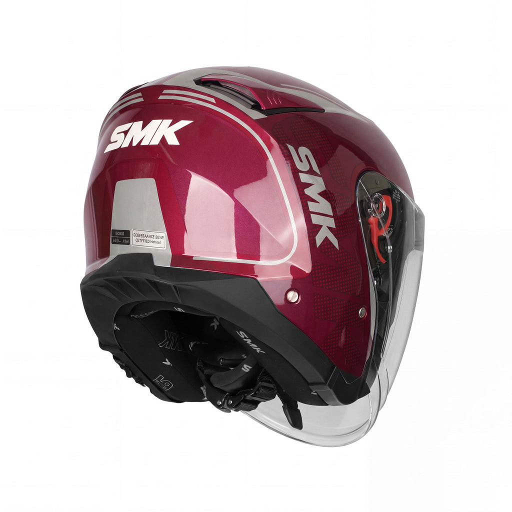 SMK GTJ Tourer GL363 Open Face Motorcycle Helmet with Sun Visor_5