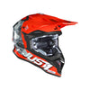 JUST1 J39 Motorcycle Helmet Full Face, Kinetic Camo Grey Red Fluo Orange_1