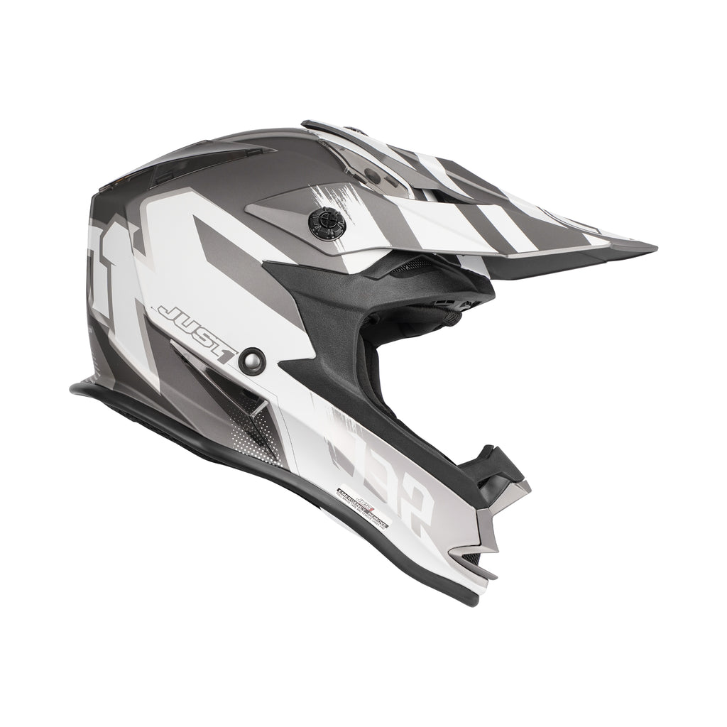 JUST1 Helmet Kids Kick Matte High Quality Motocross GearBlack/Titanium - 680023_2