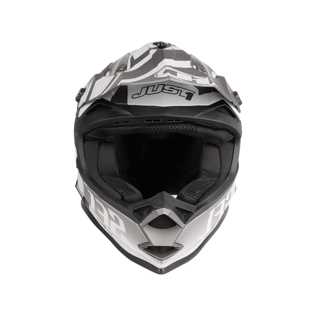 JUST1 Helmet Kids Kick Matte High Quality Motocross GearBlack/Titanium - 680023_3