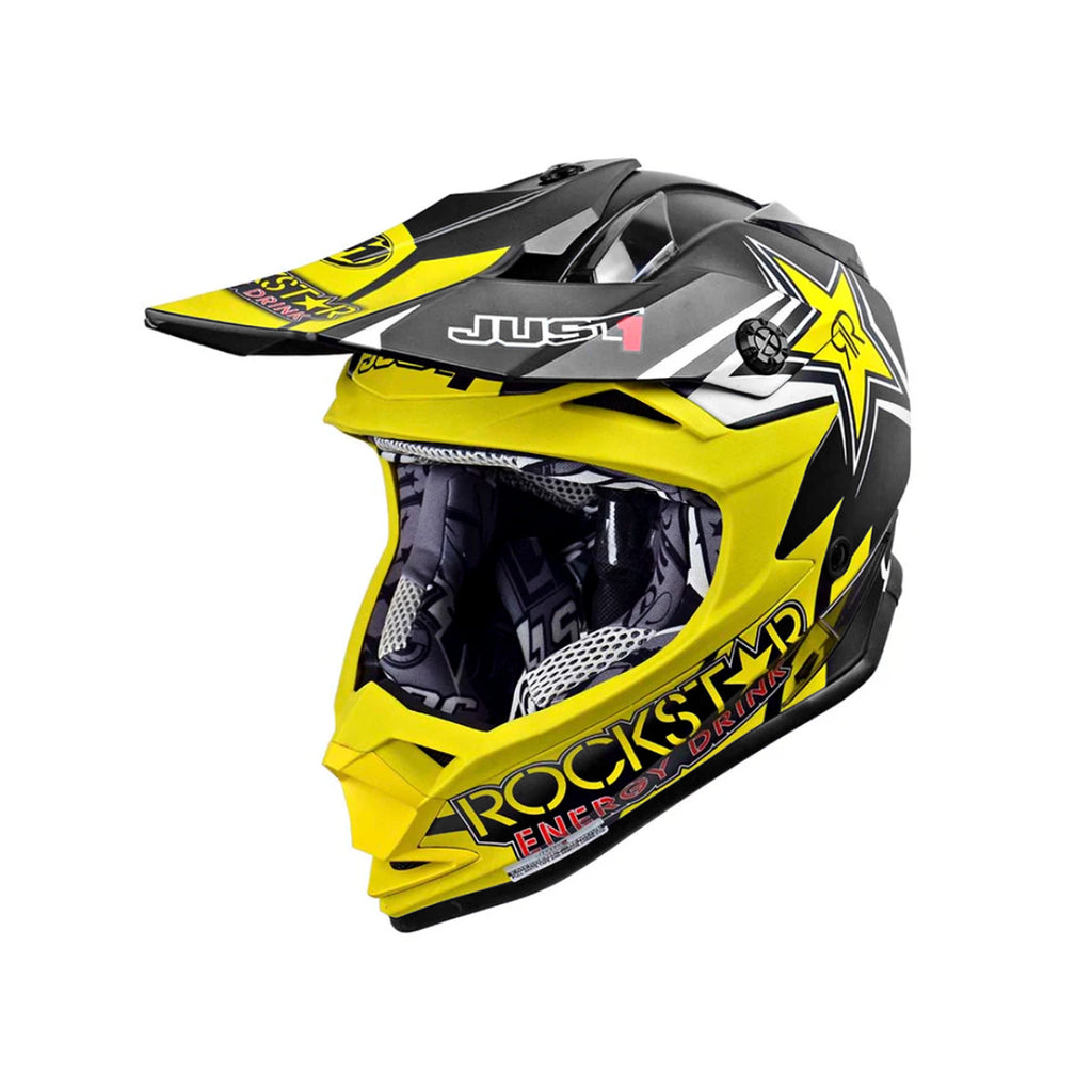 JUST1 Lightweight Youth Motocross Helmet Kids Rockstar 2.0 Matte - 680024_1