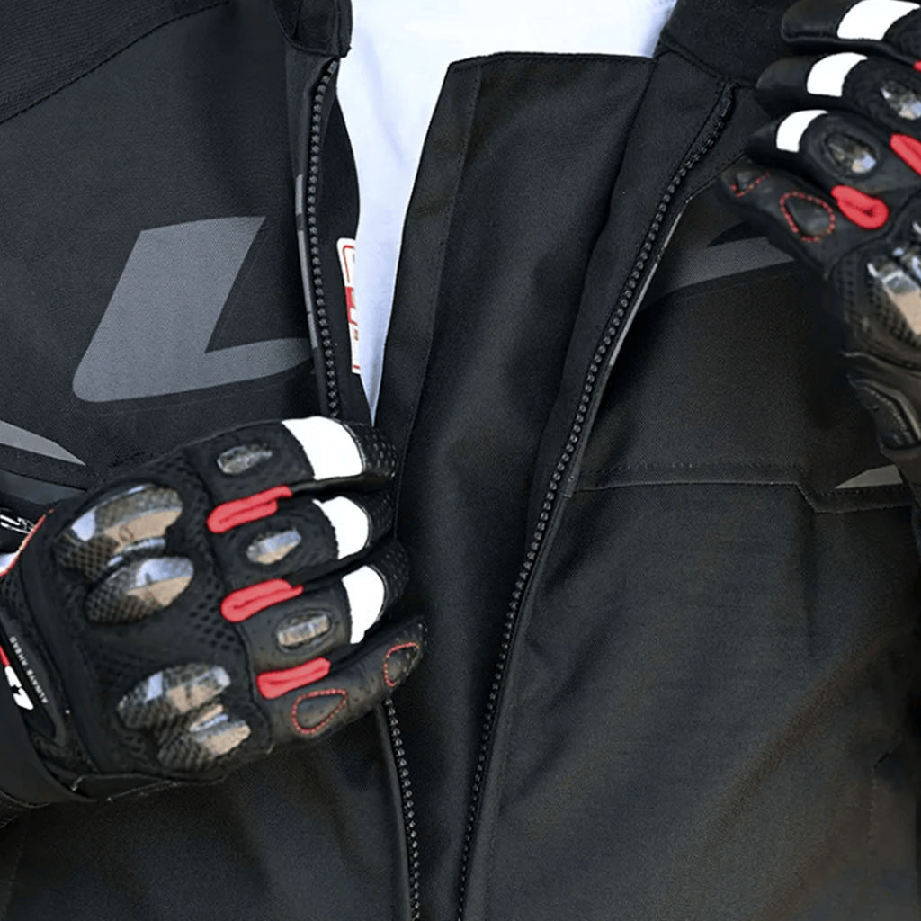 LS2 MJ162 Apex Motorcycle Jacket Black/Grey, Waterproof CE-Certified_6