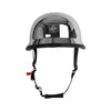 German Style Open Face Half Shell DOT Approved Silver Glossy Helmet 2