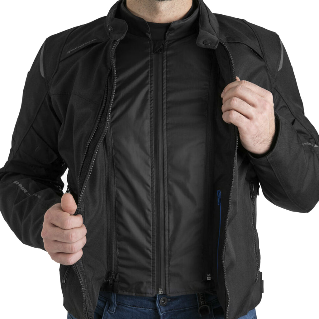 SHIMA RUSH 2.0 Men Black 3 Layer Textile Motorcycle Waterproof Jacket_6