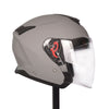 SMK GTJ Solid MA 600 Nardo Gray Open Face Helmet with 2 Shell & Sun Visor - 70023