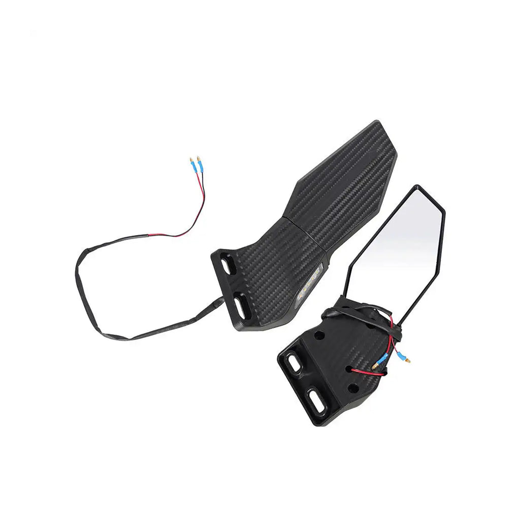 PROTAPER Motorcycle Rearview Mirror with Turning Signal Light Carbon Black (2pcs) - 702618