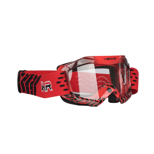 VEMAR Kid's Protective On/Off-Road Dirt Bike Goggles - Red Color_1