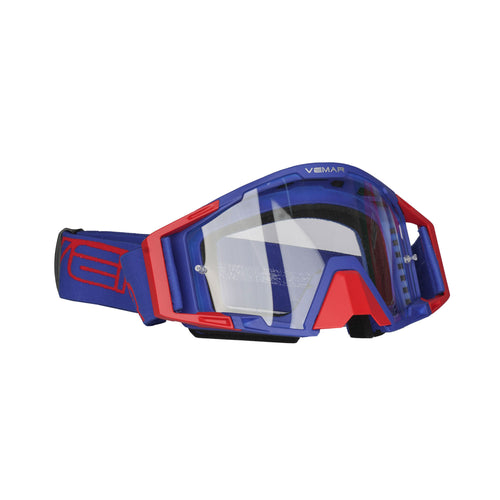 VEMAR MJ-1067 Motorcycle Motocross Goggles Red & Grey - 888026
