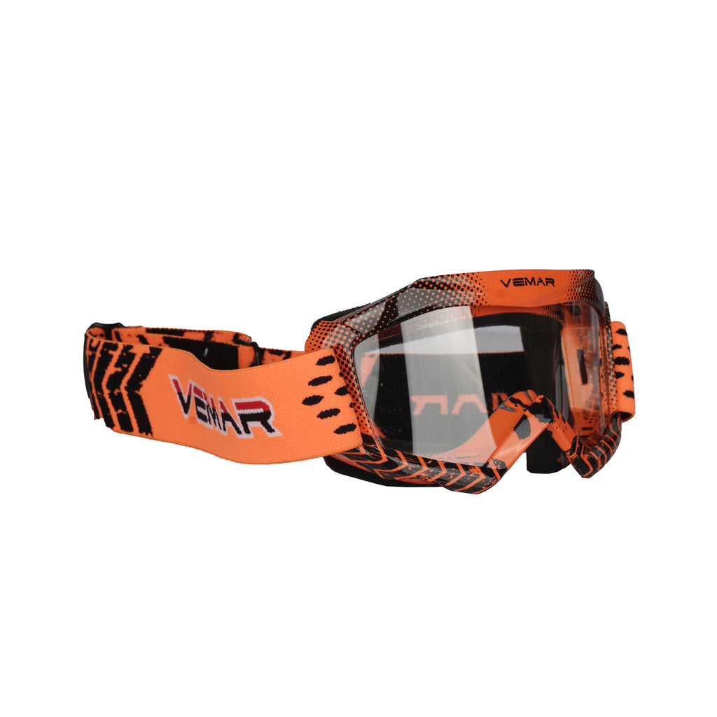 VEMAR Kid's Protective On/Off-Road Dirt Bike Goggles - Orange Color_1