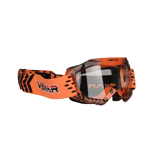 VEMAR Kid's Protective On/Off-Road Dirt Bike Goggles - Orange Color_1