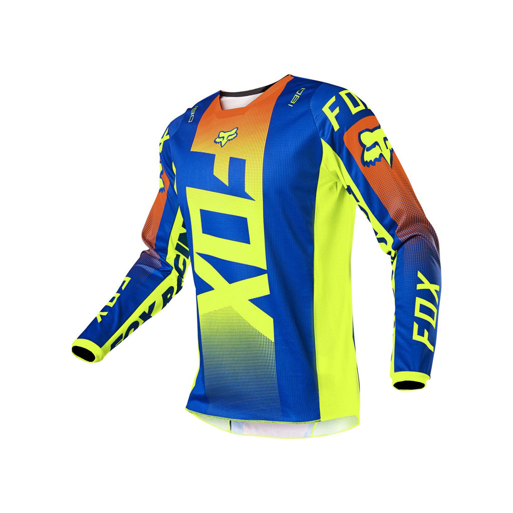 Fox Racing 180 Oktiv Jersey Blue, Full Sleeve Motocross T-Shirt - 709330