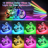 16 PCS Motorcycle RGB LED Light Kit APP/RF Remote_4
