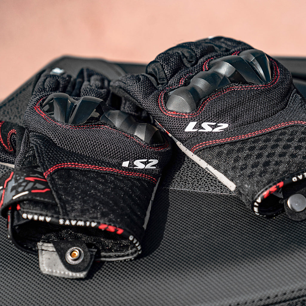 LS2 Chaki Gloves – Ventilated Goatskin Leather Motorcycle Gloves_7