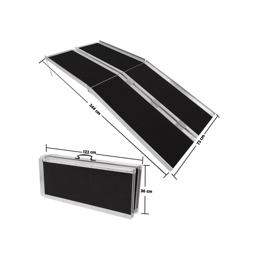 Portable Folding Aluminum Alloy Wheelchair Ramp for Stairs, Doors, Scooters_2