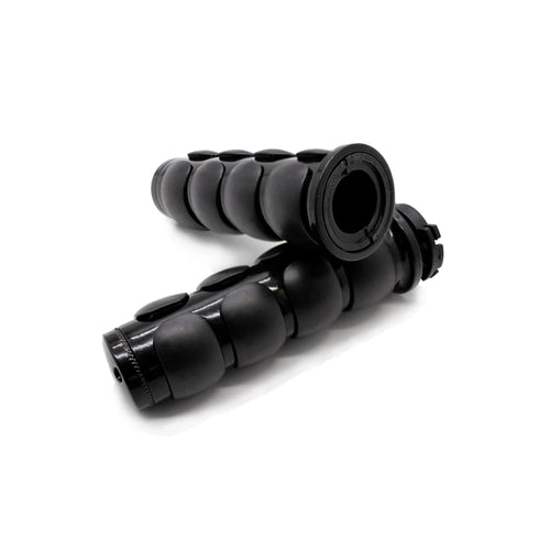 مقابض يد مطاطية مريحة لمقود الدراجة النارية مقاس 7/8 بوصة مع سدادات طرفية للمقود - 817118