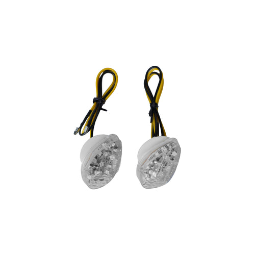 Clear LED Flush Mount Turn Signals Indicator for Honda Motorcycle - 819821