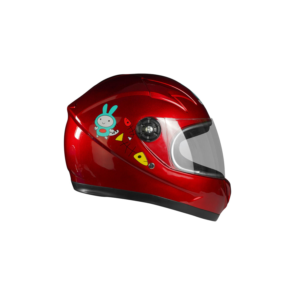 Childrens Full Face Helmet with Visor for Scooter Bicycle Skating - 835616