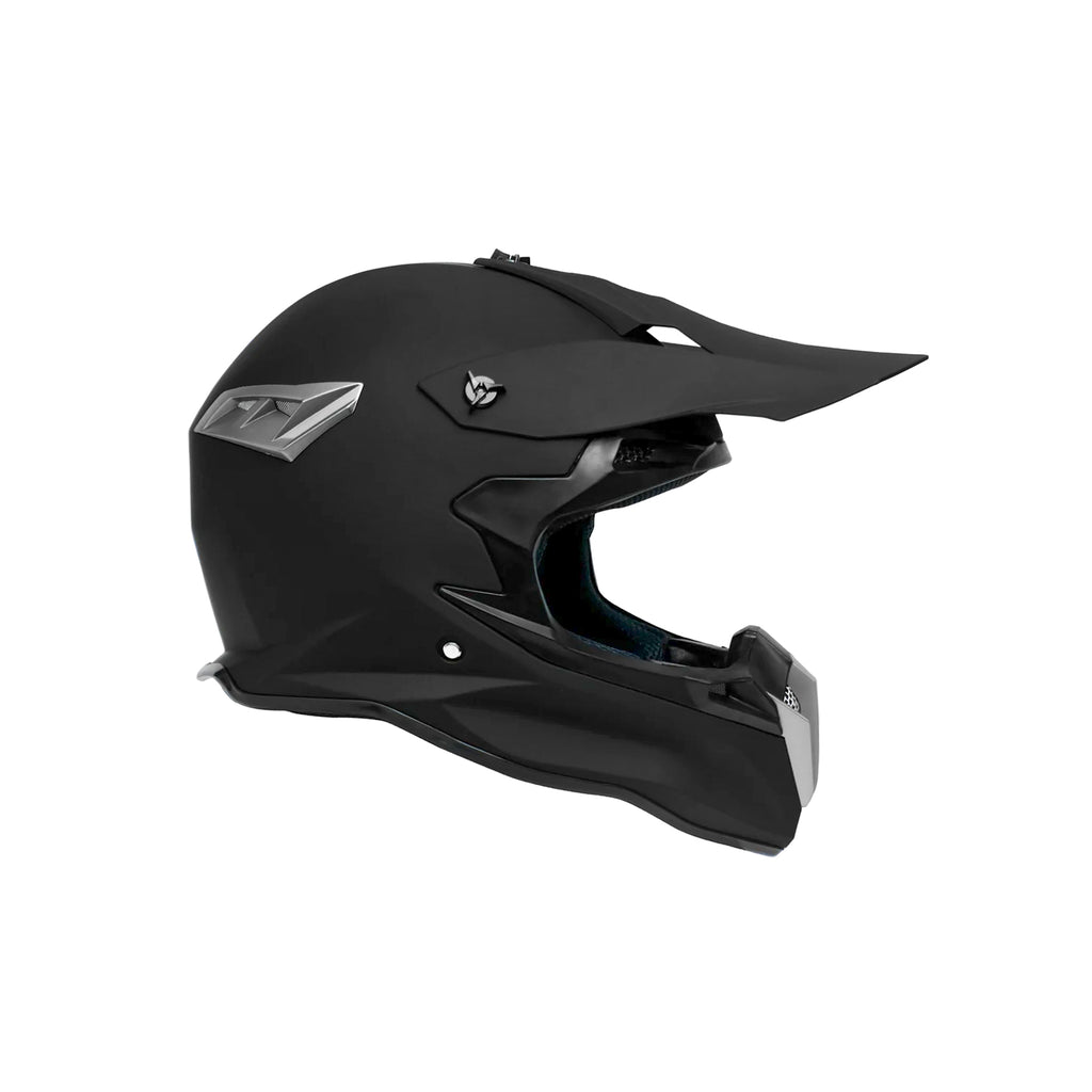 Matte Black Street/Dirt Bike Helmet_1