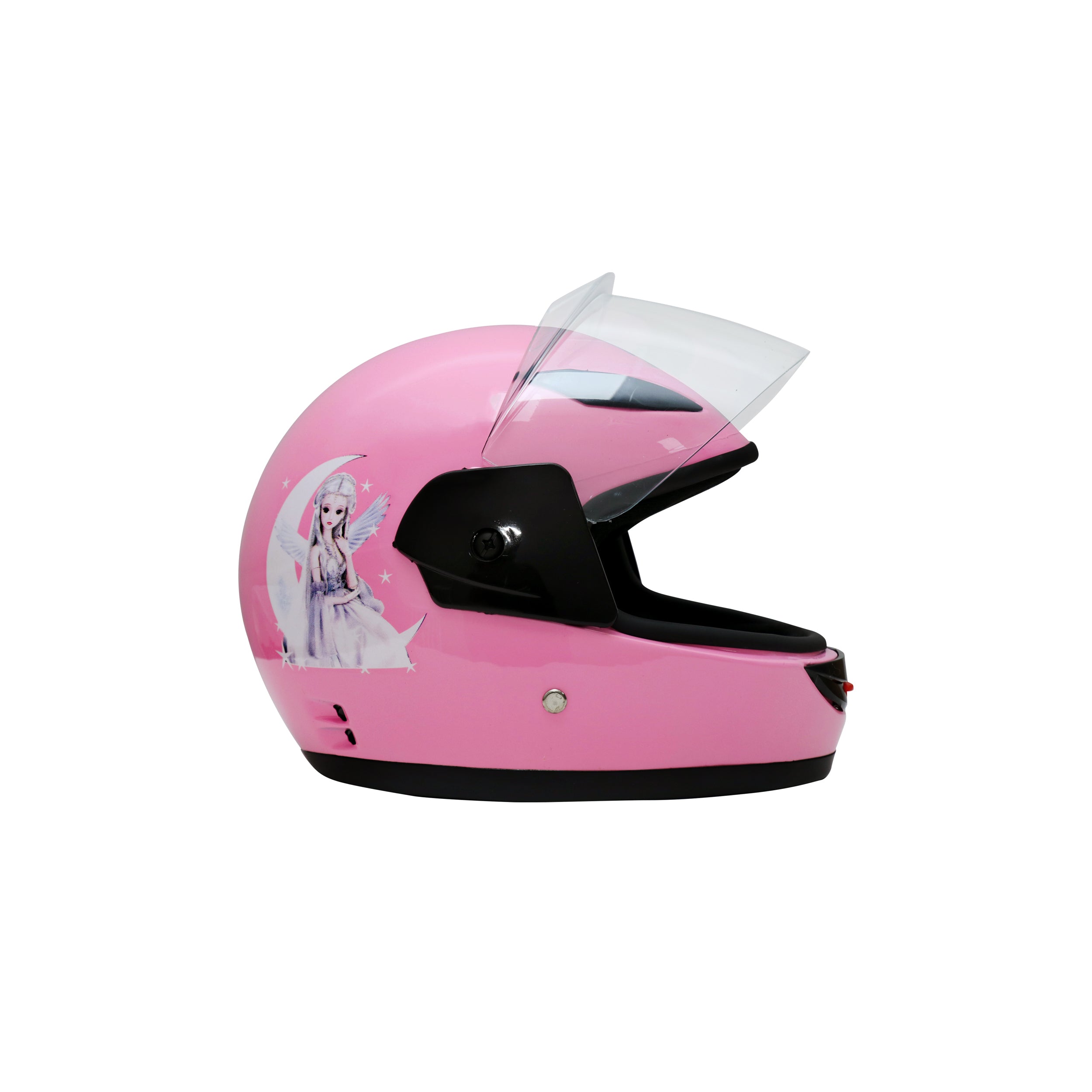 barbie doll motorcycle helmet Children's Full Face Motorcycle Helmet, Pink Barbie Design Kids UAE