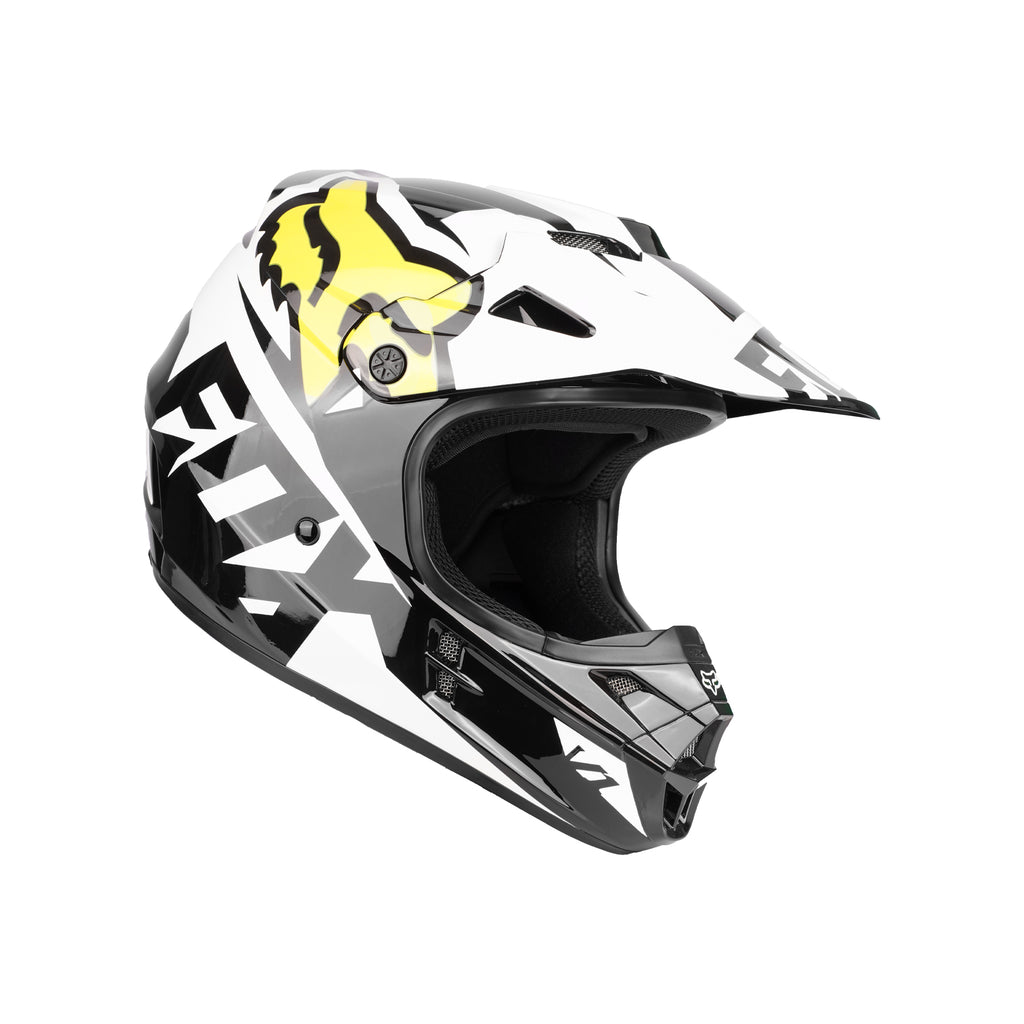 Fox V1 Motocross Off-Road Best Protection Helmet Black/White - 836586_1