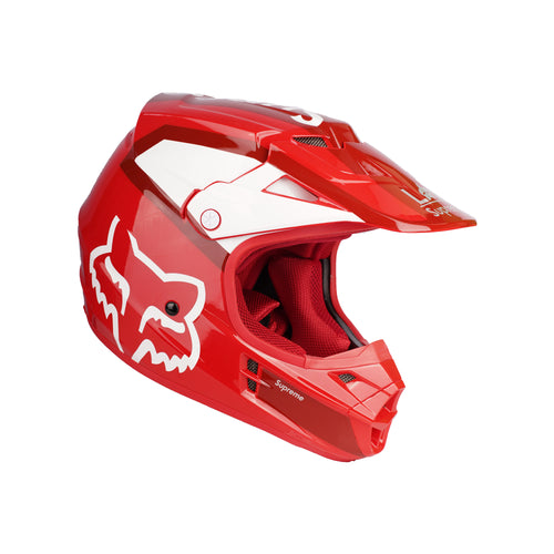 Fox Full Face Motorcycle Helmet V1 Supreme Red for Boys & Girls - 836587