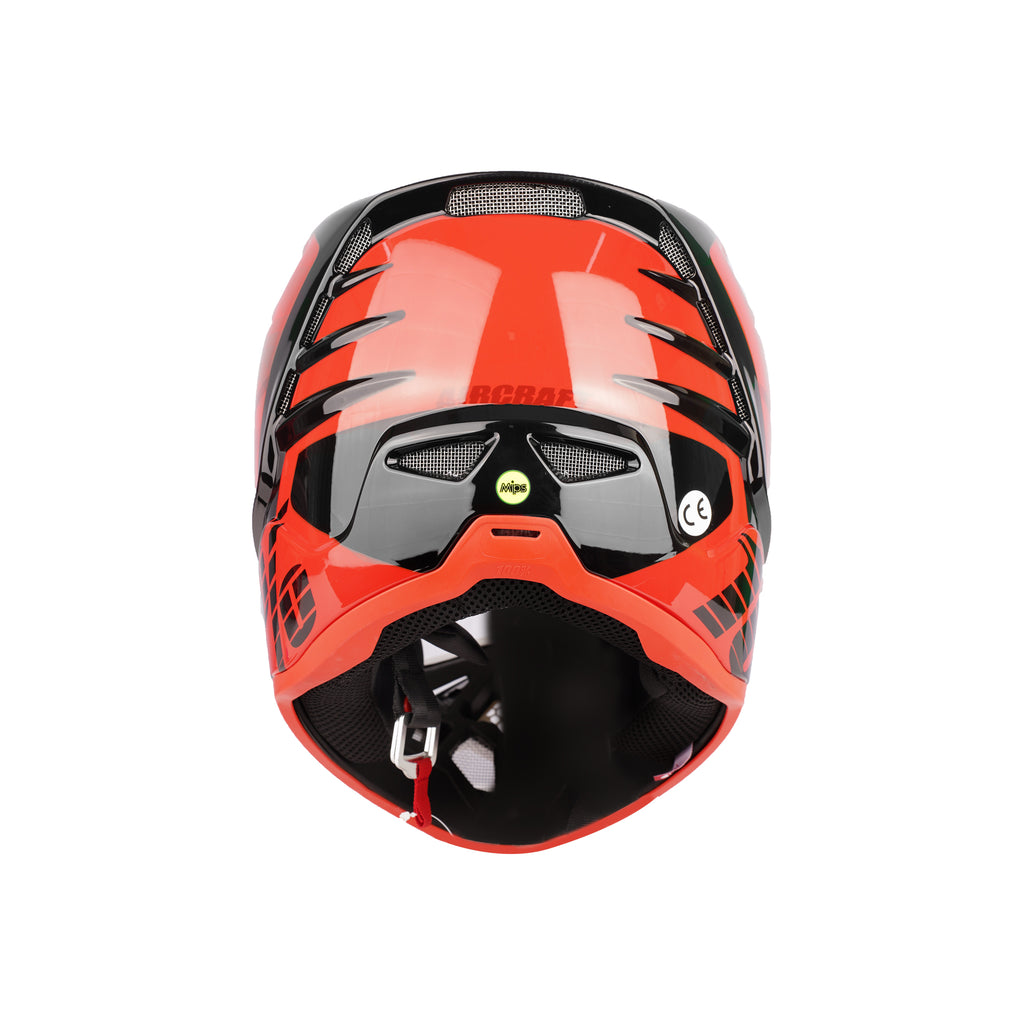 100% Aircraft Carbon Red Best Protection Motocross Helmet - 836594_3