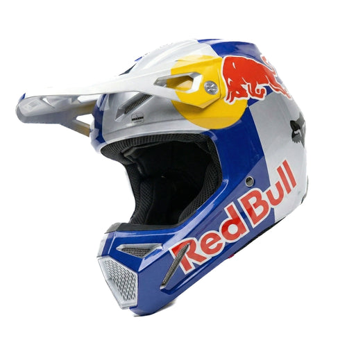 Premium Red Bull Solid V1 Full Face Racing Aerodynamic Motocross Helmet