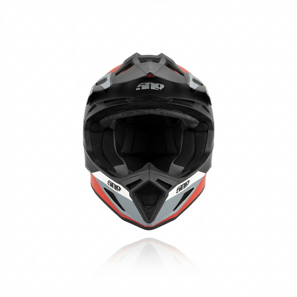 Kids Motorcycle Helmet Five 0 Nine BK&RD Youth Motocross Safety Helmet_2