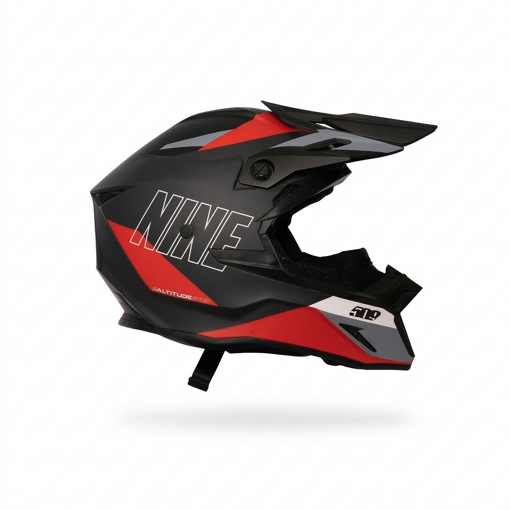 Kids Motorcycle Helmet Five 0 Nine BK&RD Youth Motocross Safety Helmet_5