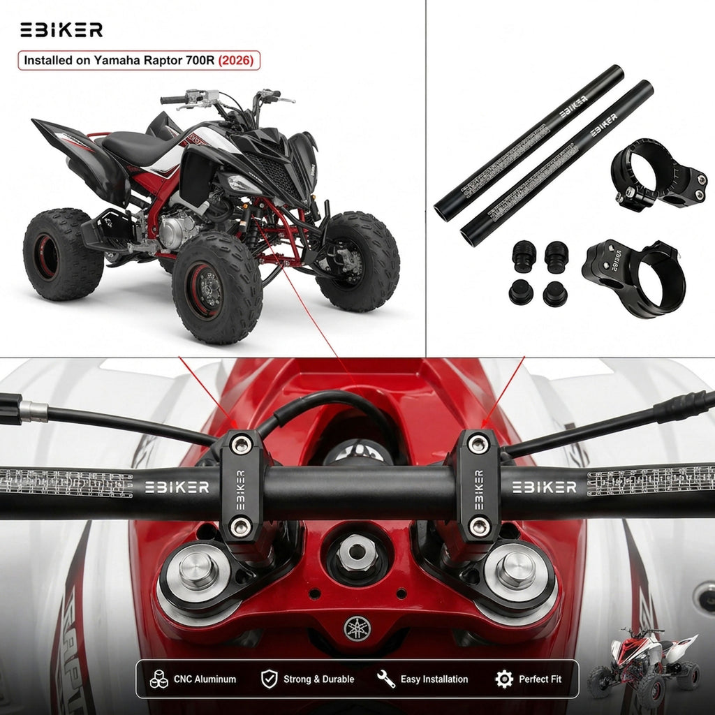 ATV Clip On Handlebar 7° 50mm CNC Aluminum Racing Handlebar Clamp Kit - 890310